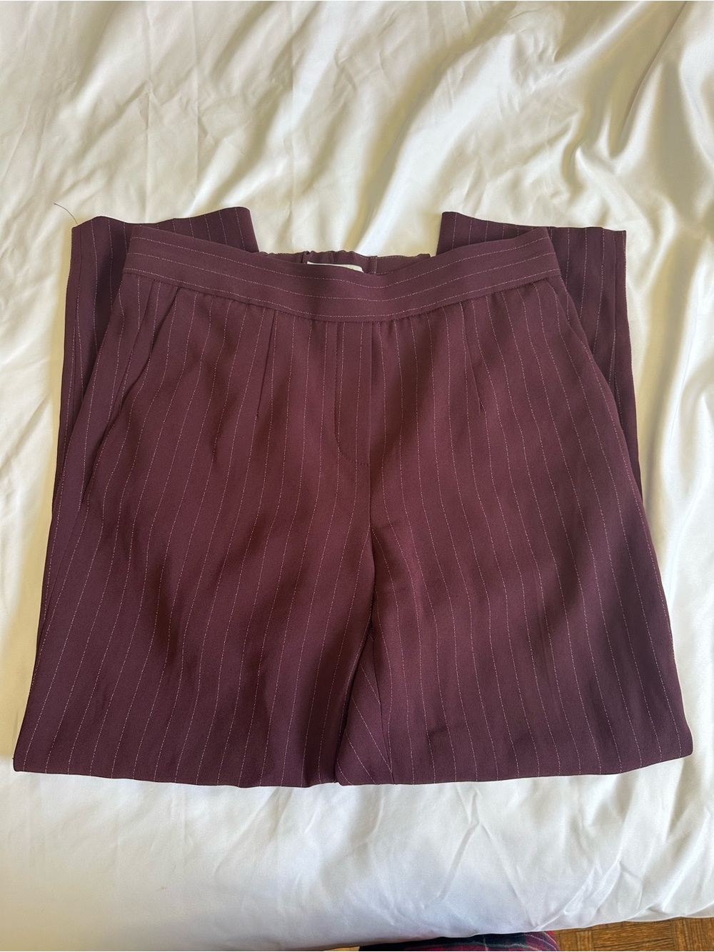 Aritzia Babaton Conan - Maroon Striped Dress Pants - Size 4 - Picture 3 of 6